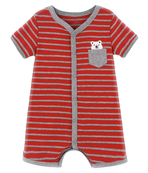 BABY STRIPED SHORT ROMPER