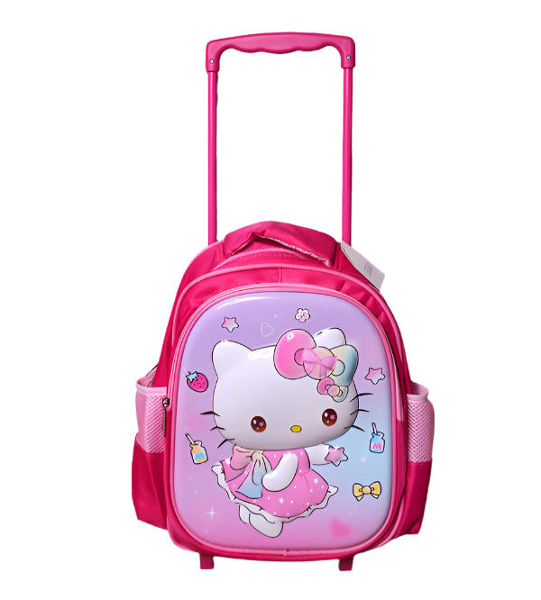 KIDS SCHOOL BAG HELLO KITTY TROLLEY 13"/16"/18"
