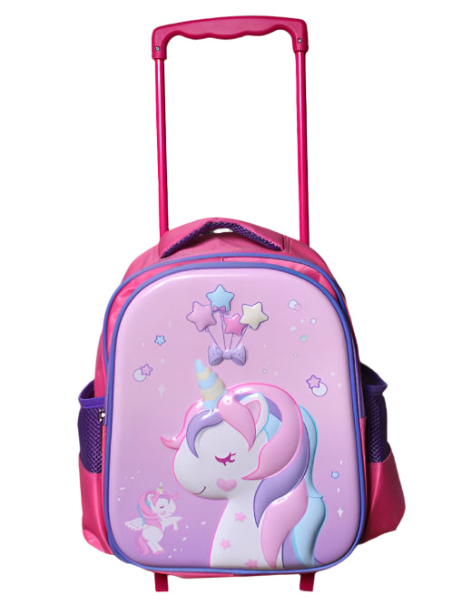 KIDS SCHOOL BAG UNICORN TROLLEY 13"/16"/18"