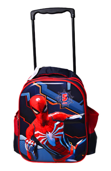 KIDS SCHOOL BAG SPIDERMAN TROLLEY 13"/16"/18"