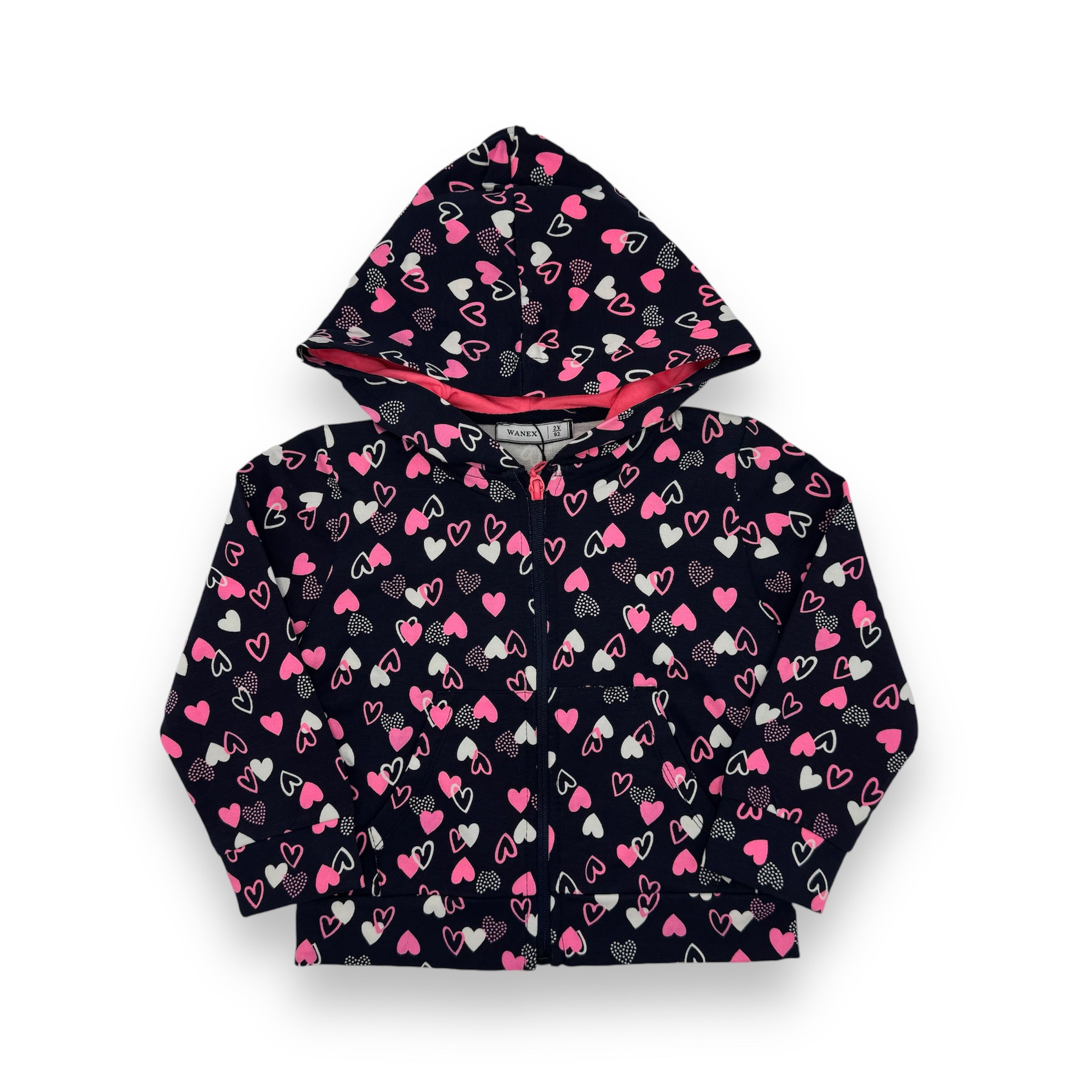 HEART THEMED ZIPPER HOODIE