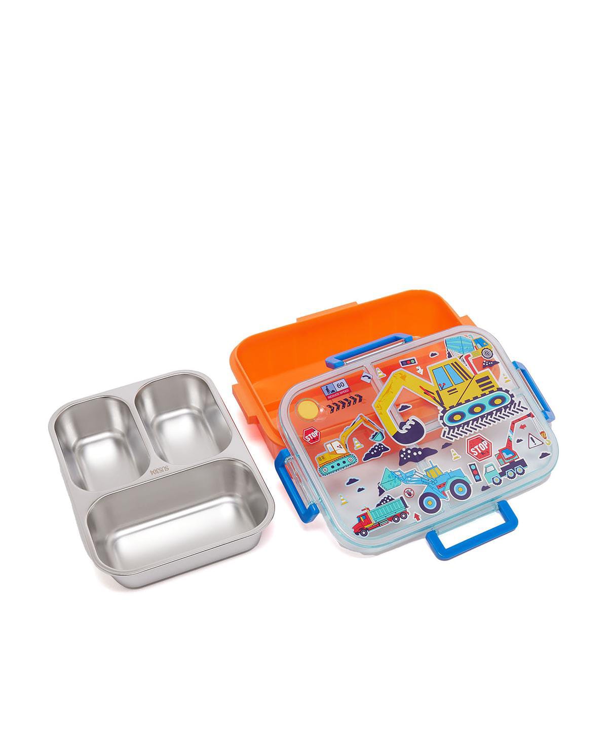 KIDS CONSTRUCTION VEHICLES BENTO LUNCH BOX