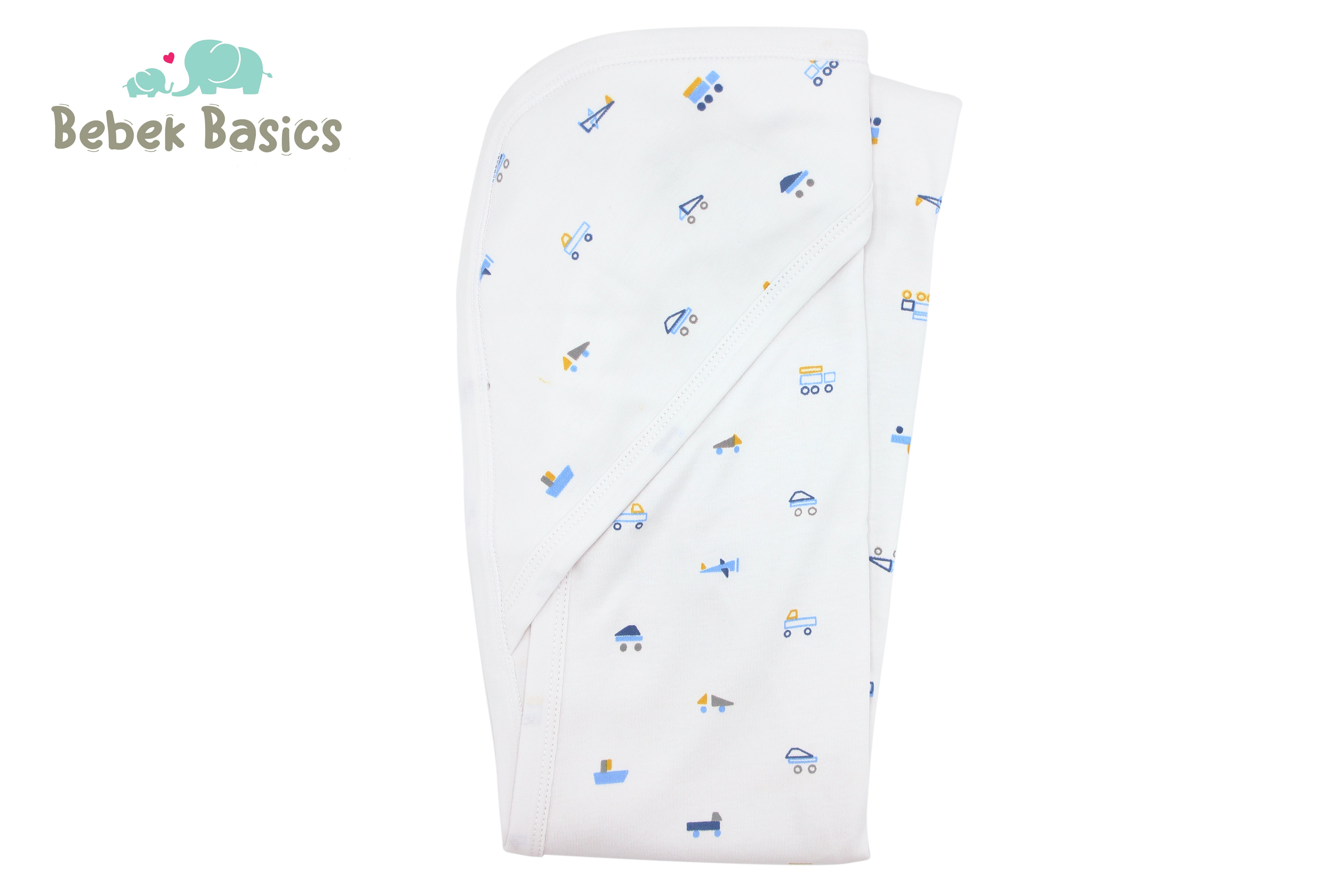 BABY CAR THEMED HOODED WRAPPING SHEET - 31745
