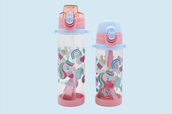 PLASTIC DRINKING BOTTLE W STRAW - 31868/31869