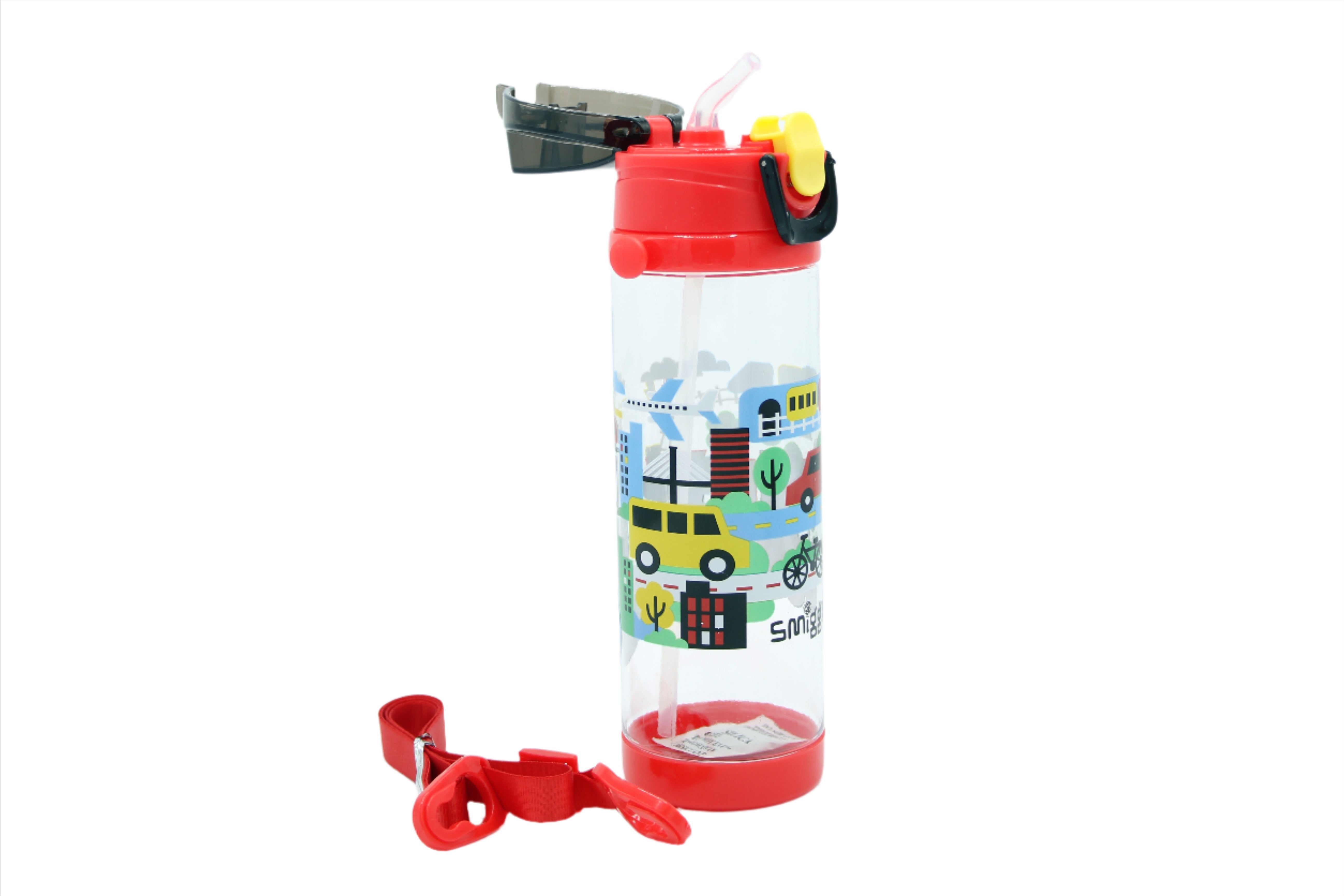 PLASTIC DRINKING BOTTLE W STRAW - 31866/31869