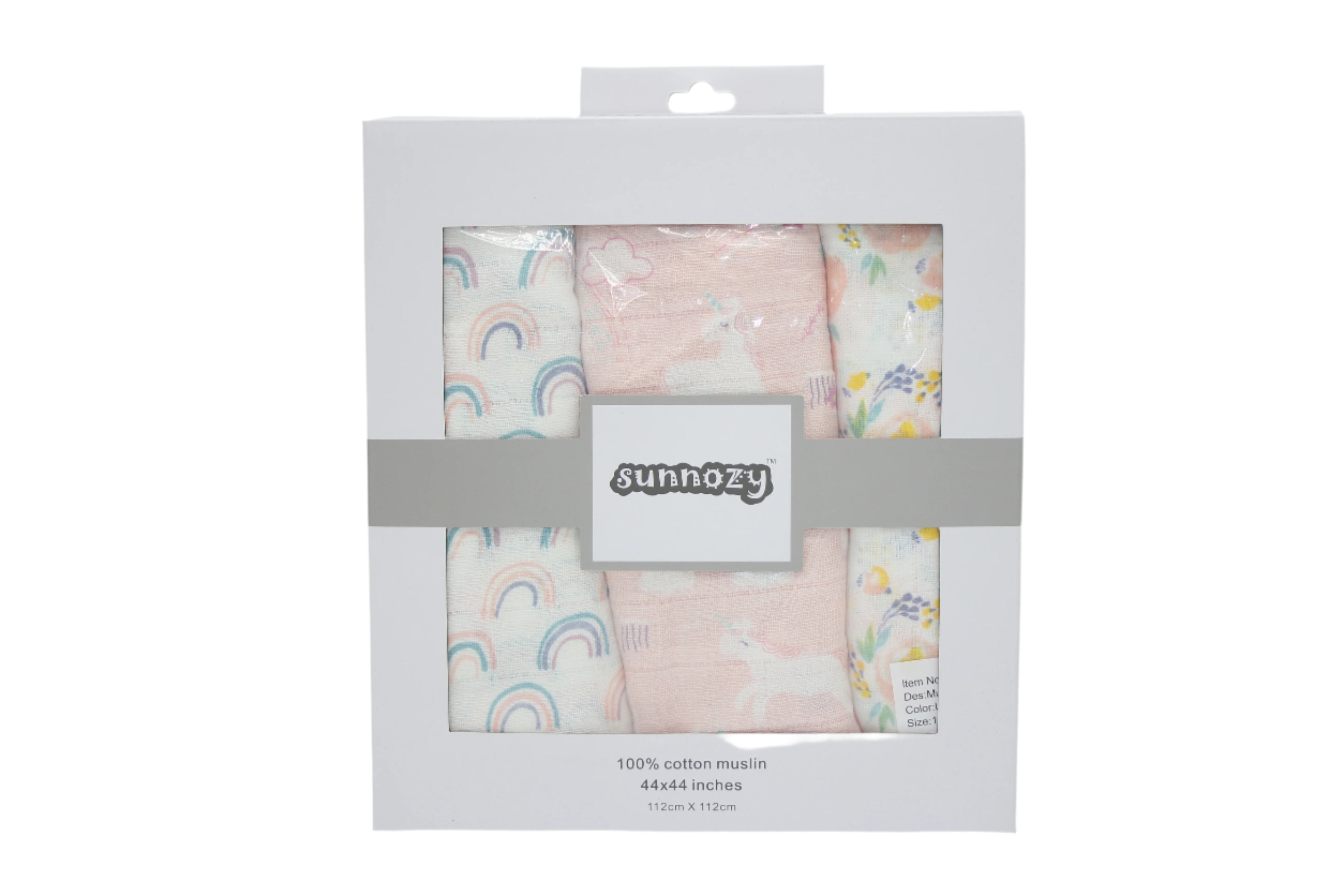 BABY MUSLIN WRAPPING SHEETS PACK 3 - 31959