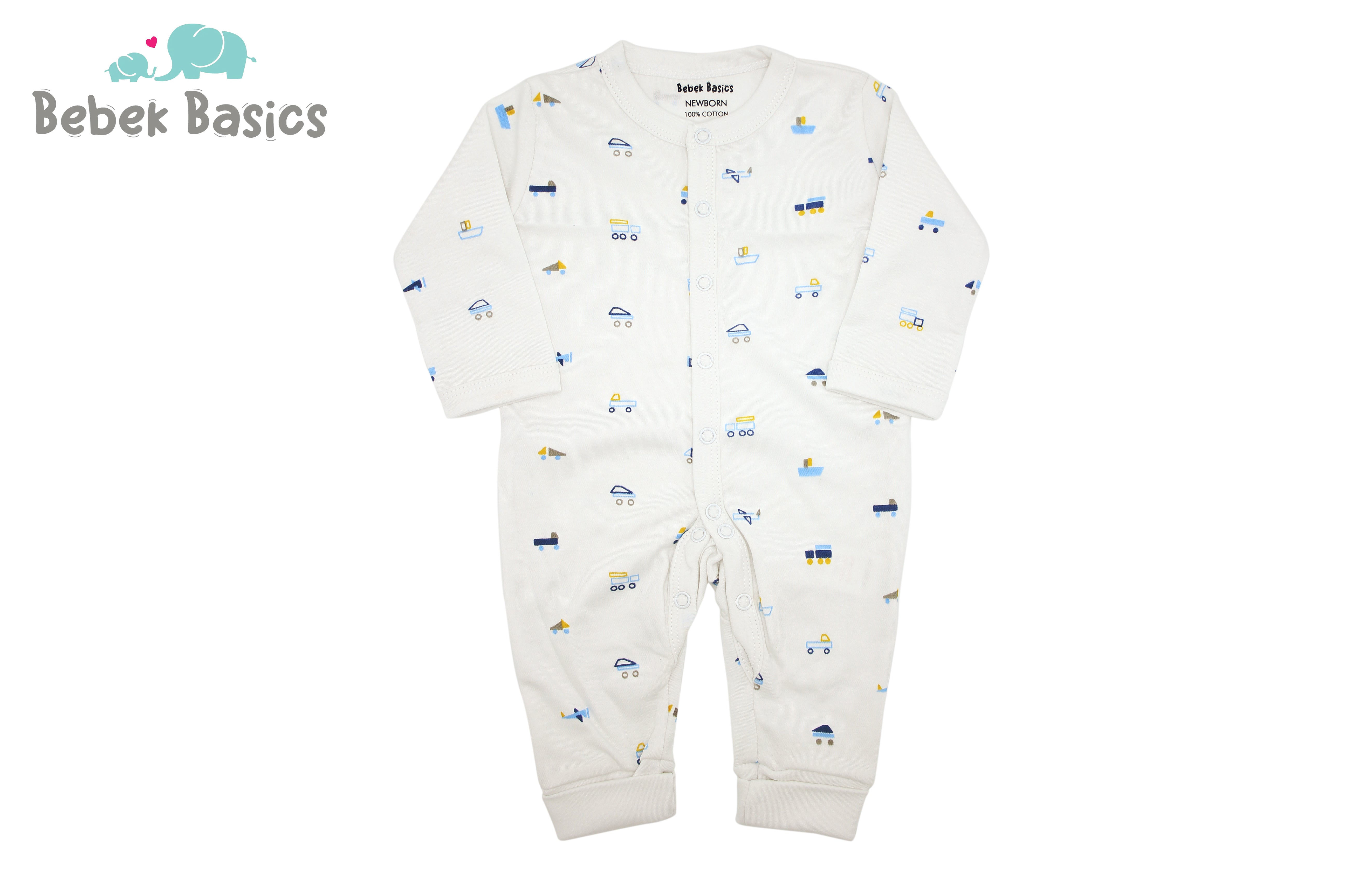 BABY CAR THEMED OPEN FEET ROMPERS - 32002