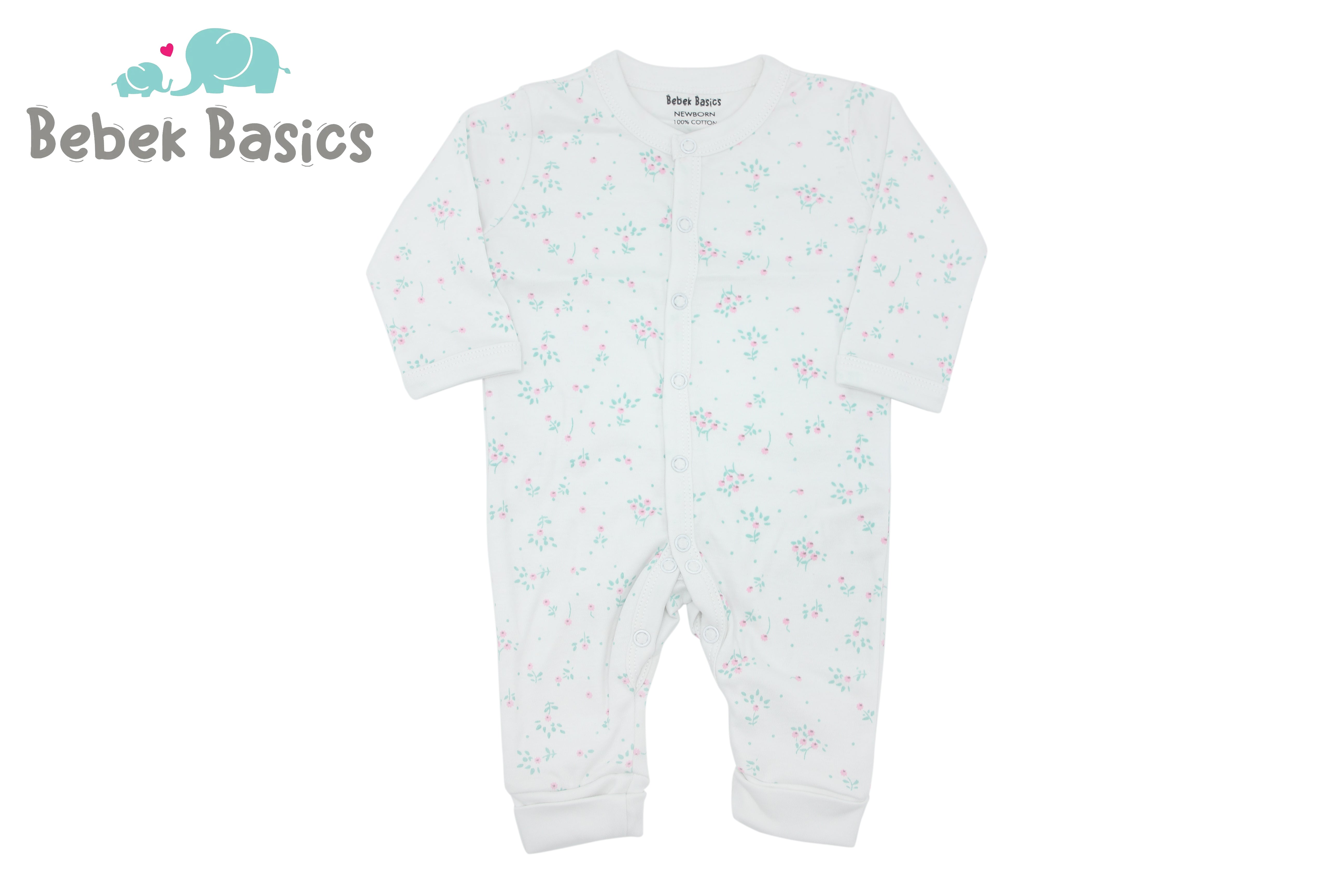 BABY FLORAL OPEN FEET ROMPERS - 32002