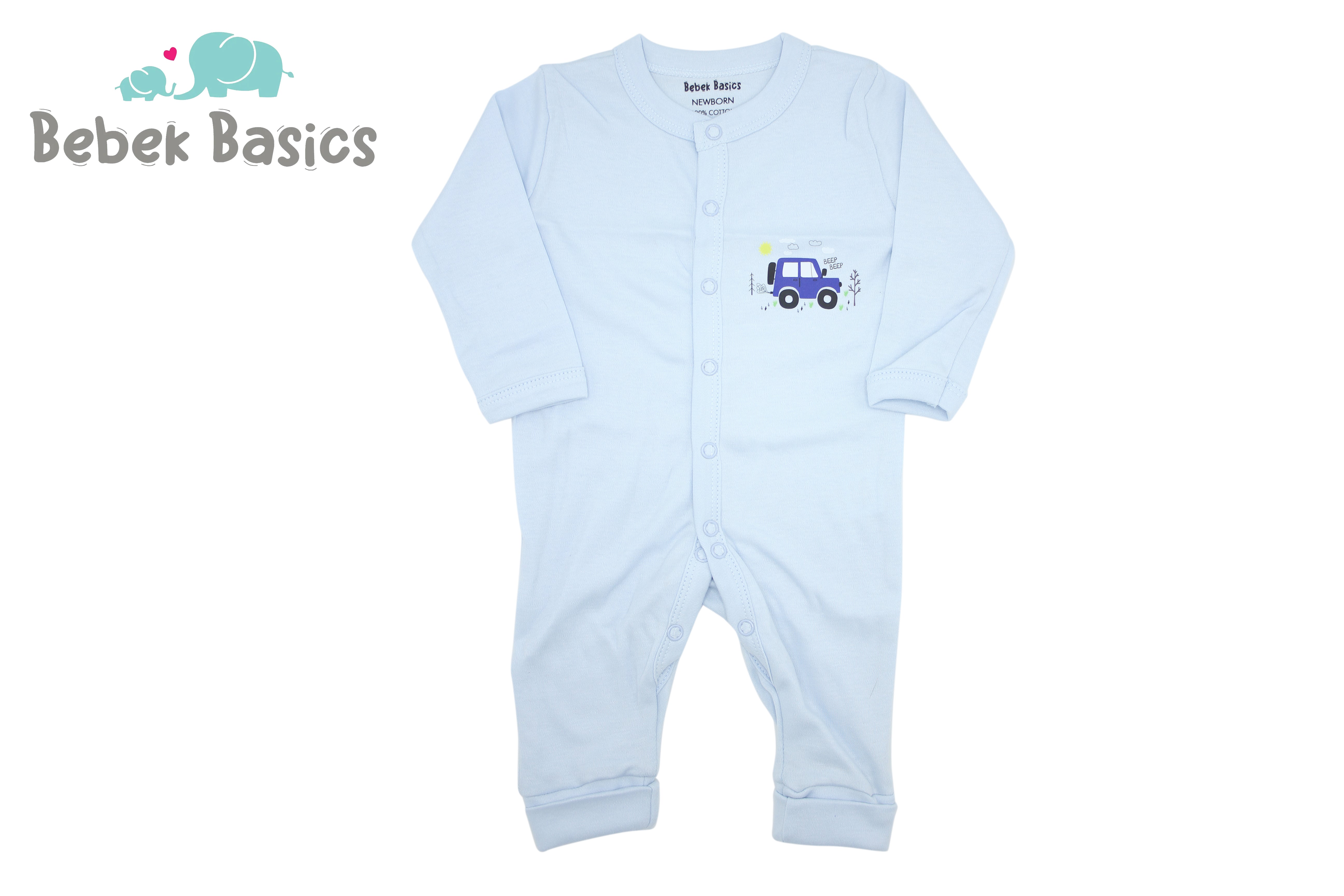 BABY CAR THEMED OPEN FEET ROMPERS - 32002