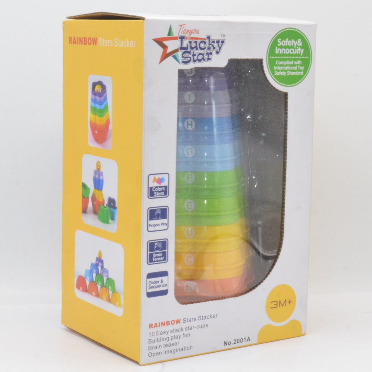 BABY MULTI COLOURED RAINBOW STACKER TOY - 32166