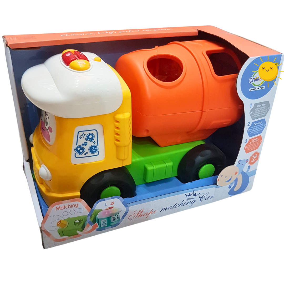 BABY MUSICAL CONSTRUCTION TRUCK W SHAPES - 32213