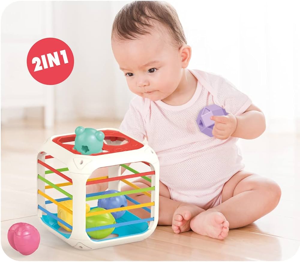 BABY MULTICOLOUR 2 IN 1 SHAPE SORTING BOX - 32224