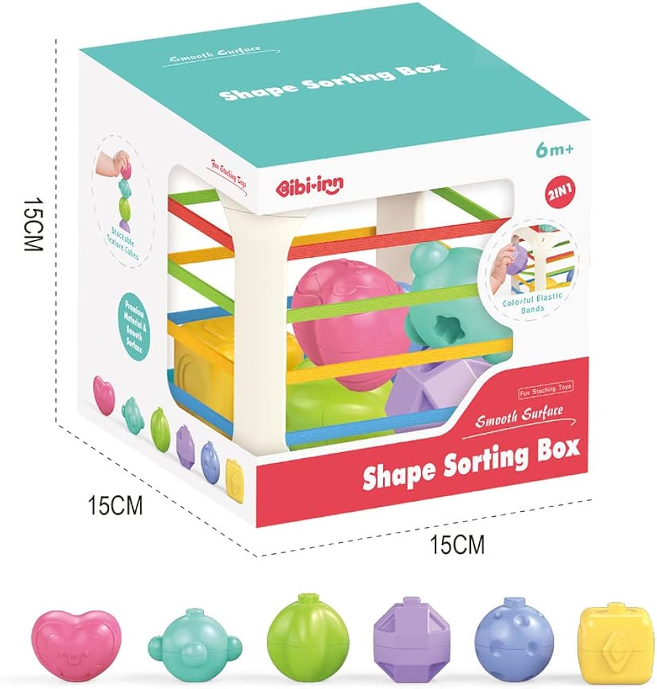 BABY MULTICOLOUR 2 IN 1 SHAPE SORTING BOX - 32224