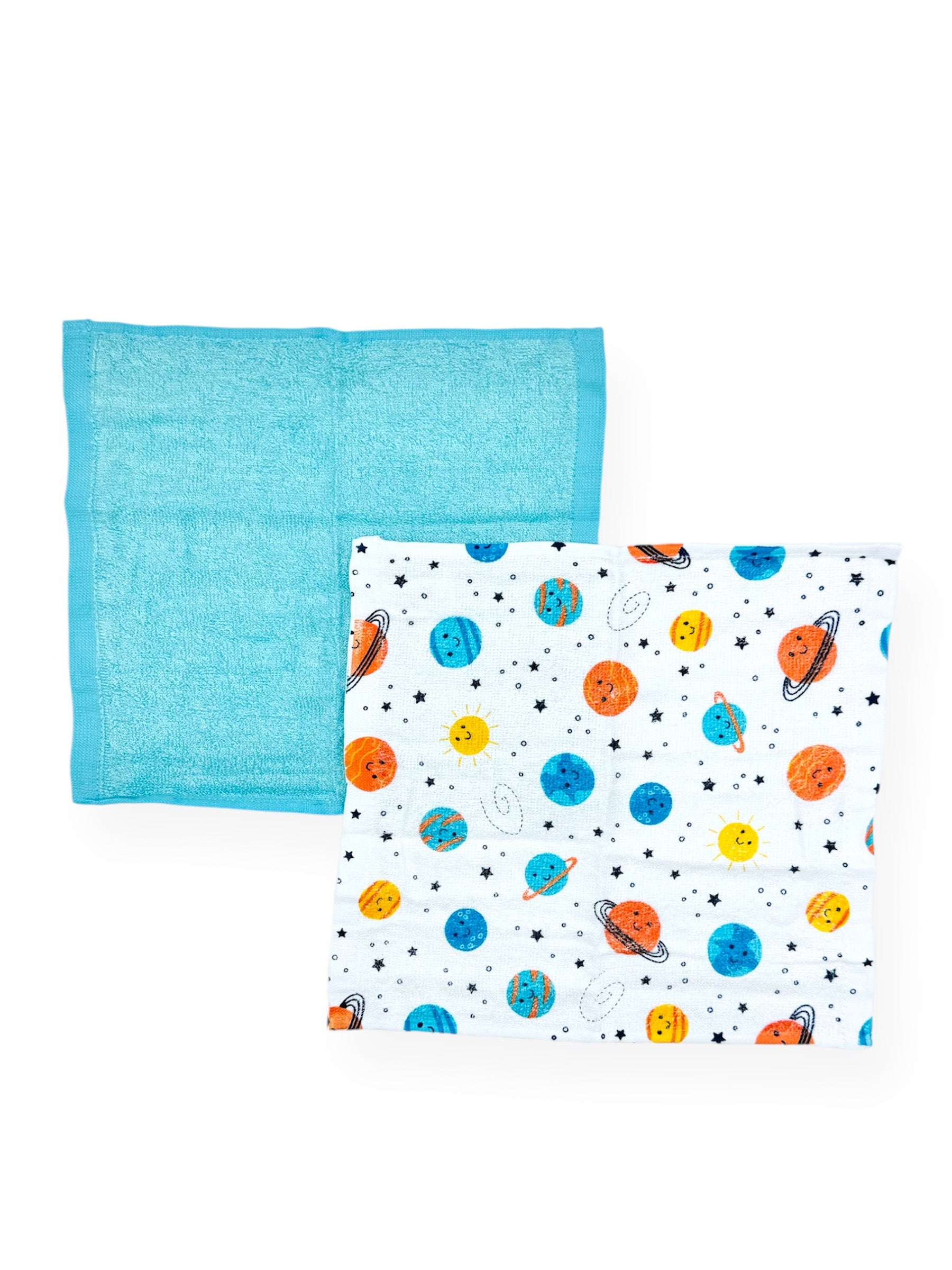 BABY SPACE THEMED FACE TOWELS PACK 4