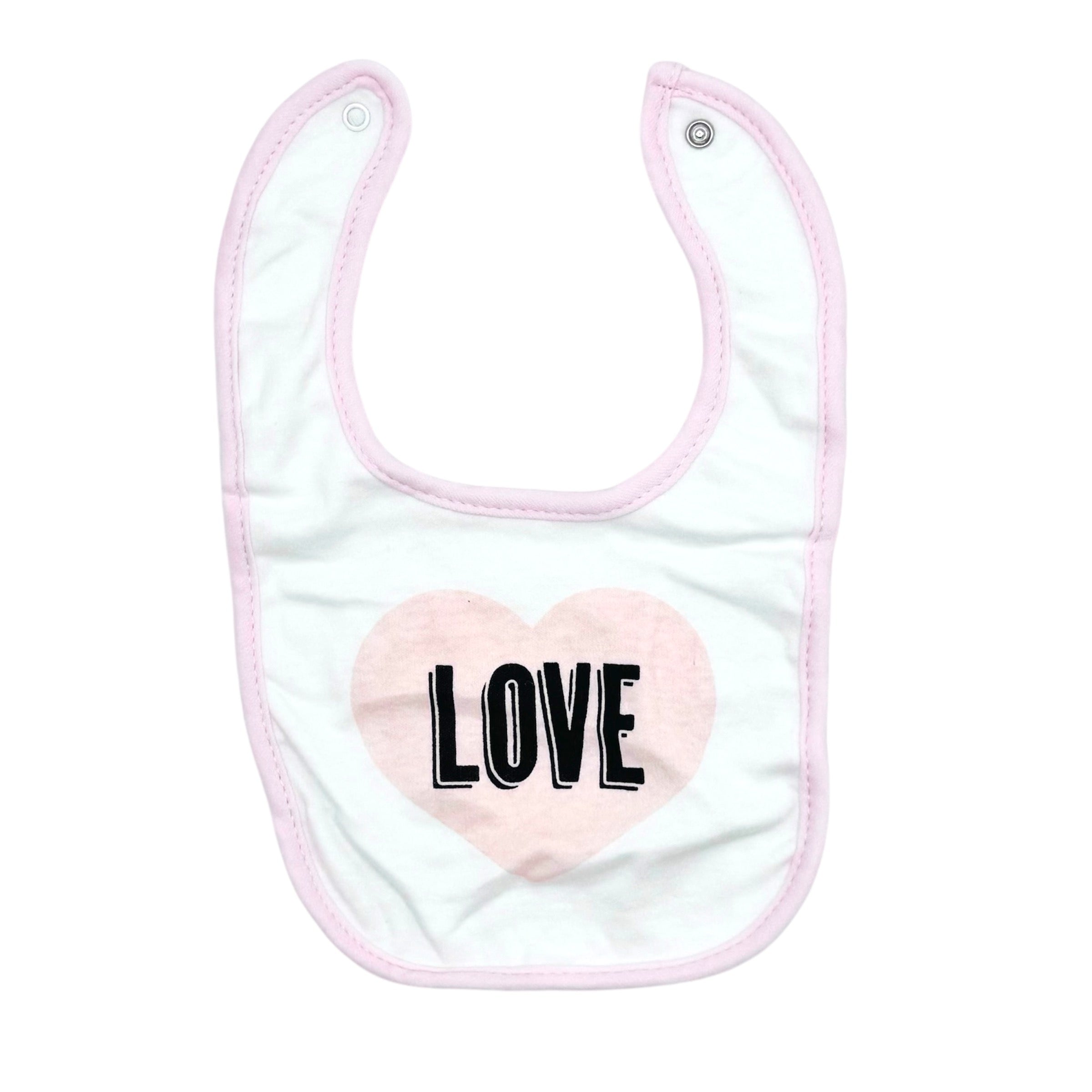 BABY HEART THEMED BIBS PACK 5