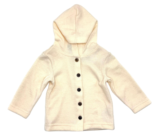 BABY COZY BUTTON DOWN SWEATER W HOOD