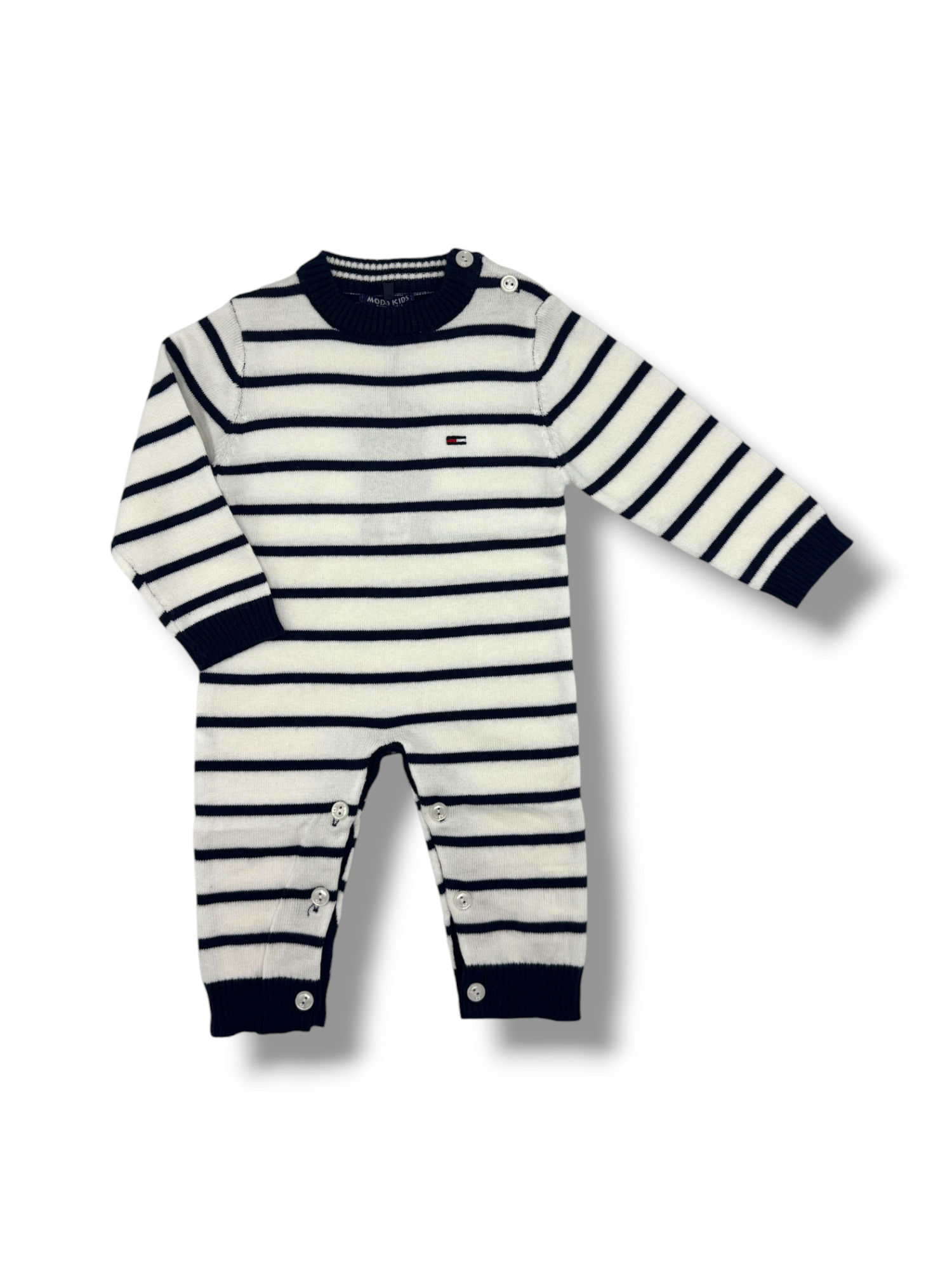 BOY CASUAL STRIPED WINTER ROMPER