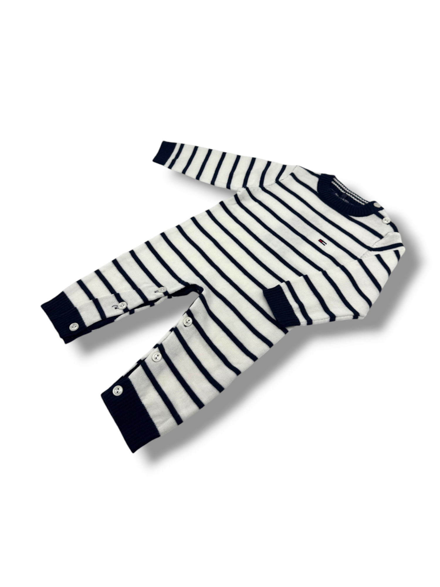 BOY CASUAL STRIPED WINTER ROMPER