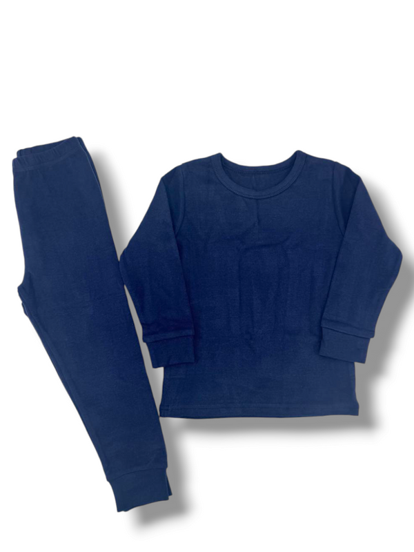 KIDS COZY THERMAL SUIT NAVY BLUE
