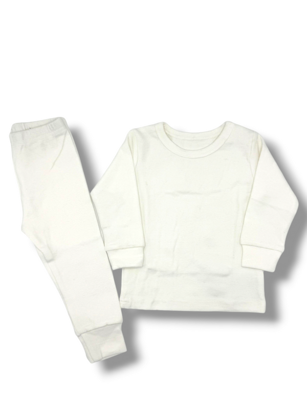KIDS COZY THERMAL SUIT WHITE