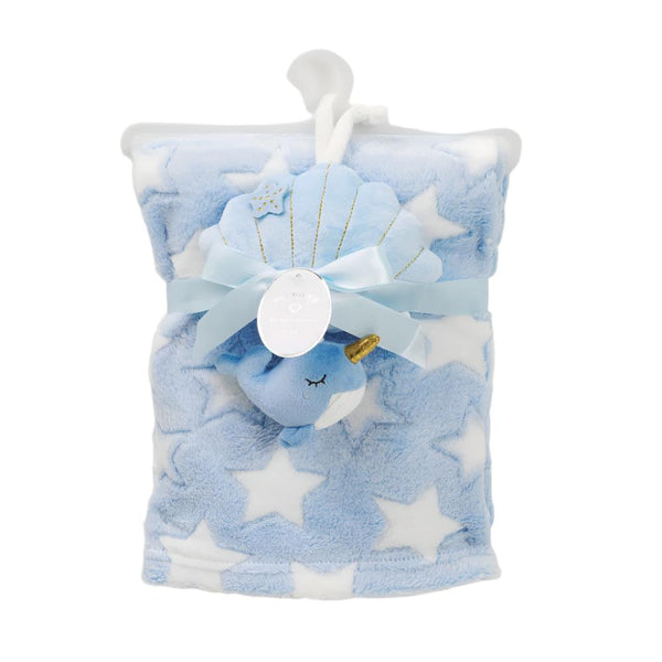 BABY COZY BLANKET W MUSICAL SOFT TOY