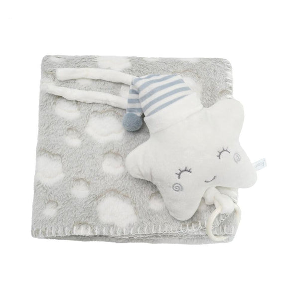 BABY COZY BLANKET W MUSICAL SOFT TOY