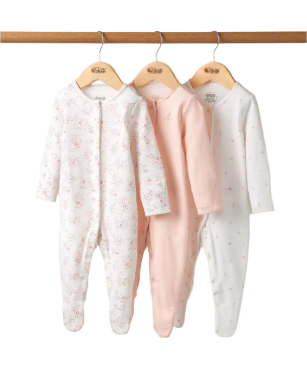 M&P BABY SOFT COZY ROMPERS PACK 3