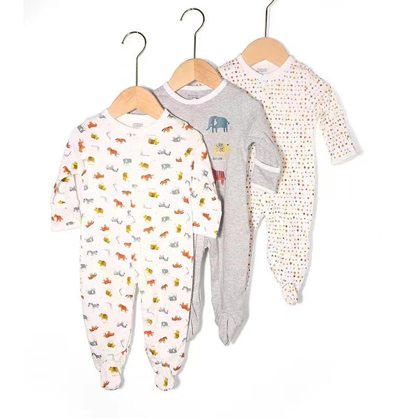 M&P BABY SOFT COZY ROMPERS PACK 3