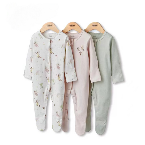 M&P BABY SOFT COZY ROMPERS PACK 3