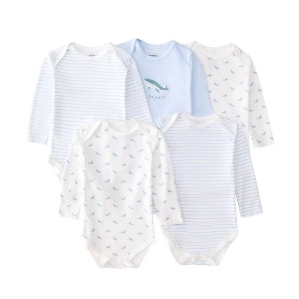 M&P BABY LONG SLEEVES COMFY BODYSUITS PACK 5