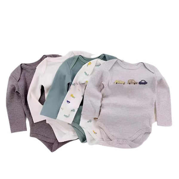 M&P BABY LONG SLEEVES COMFY BODYSUITS PACK 5