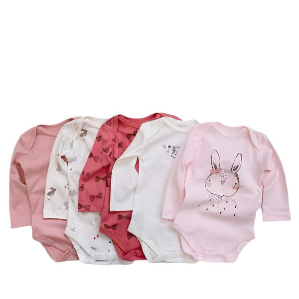 M&P BABY LONG SLEEVES COMFY BODYSUITS PACK 5