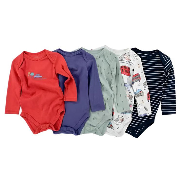 M&P BABY LONG SLEEVES COMFY BODYSUITS PACK 5