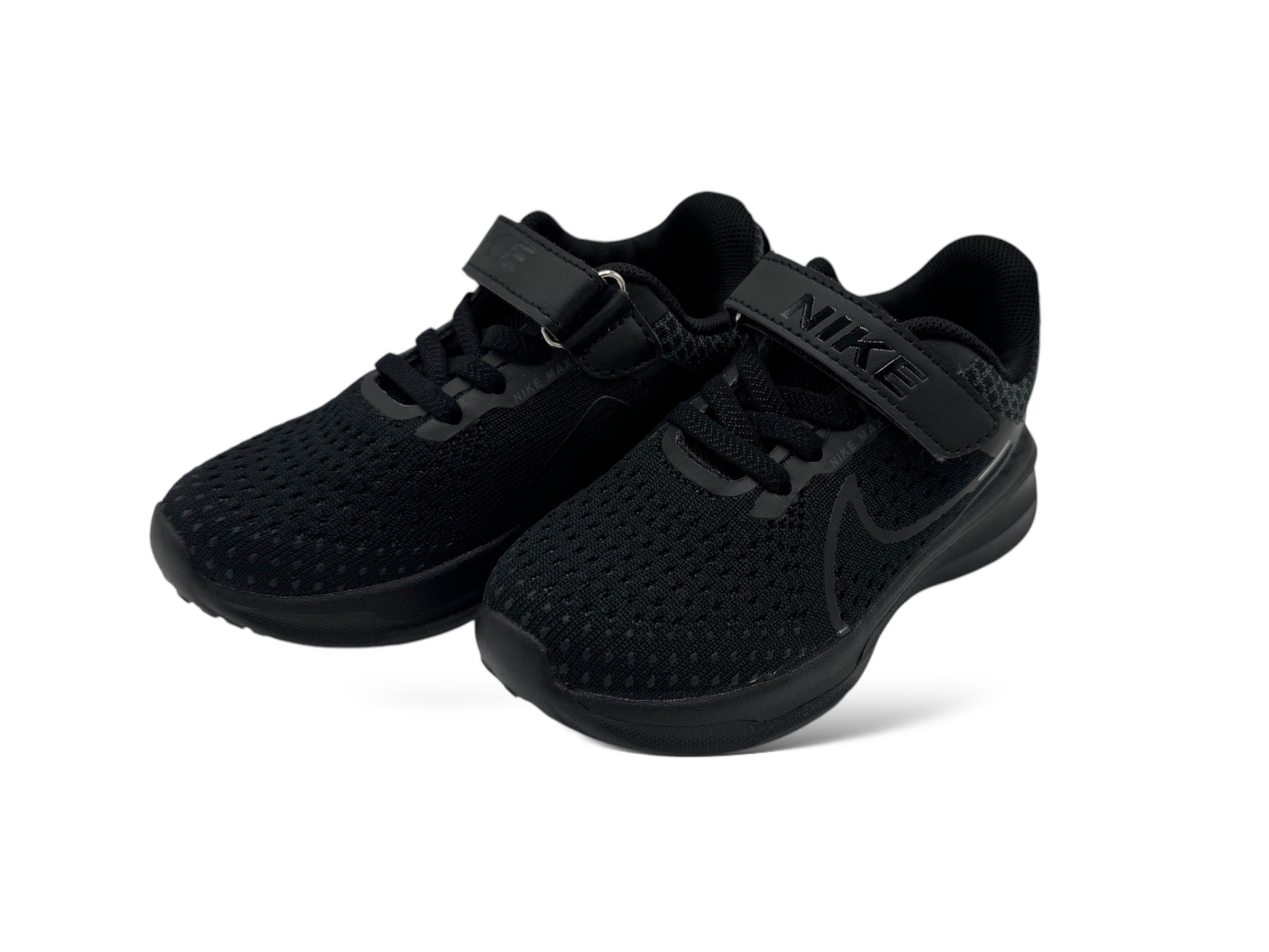 KIDS BLACK COMFY RUNNERS