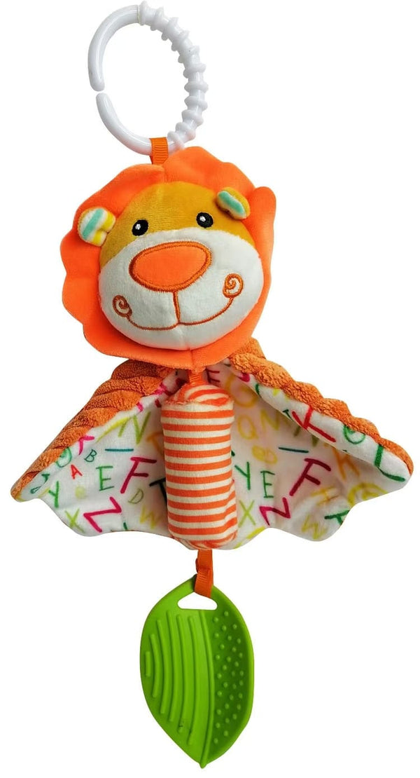 BABY SOFT HANGING LION W TEETHER