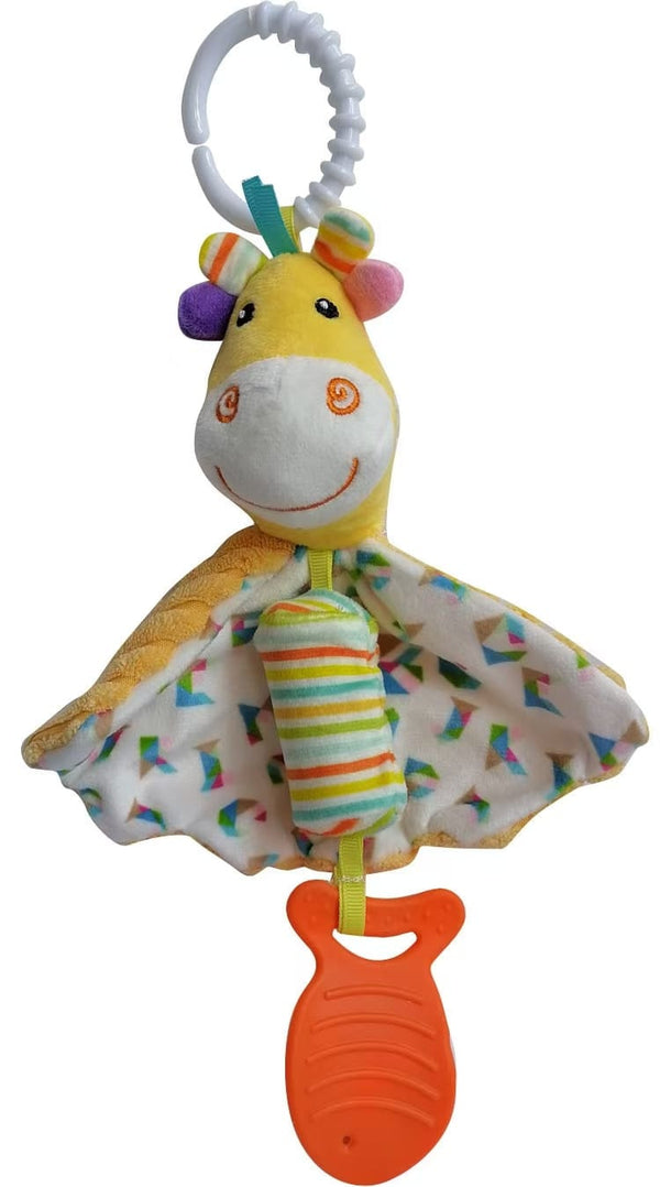 BABY SOFT HANGING GIRAFFE W TEETHER