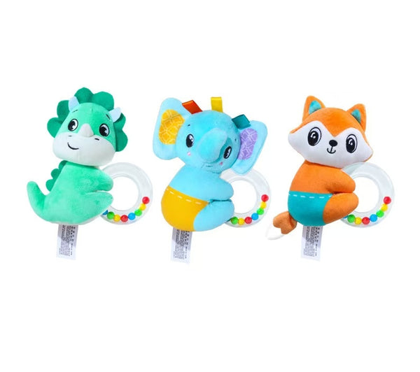 BABY SOFT ANIMAL RATTLES