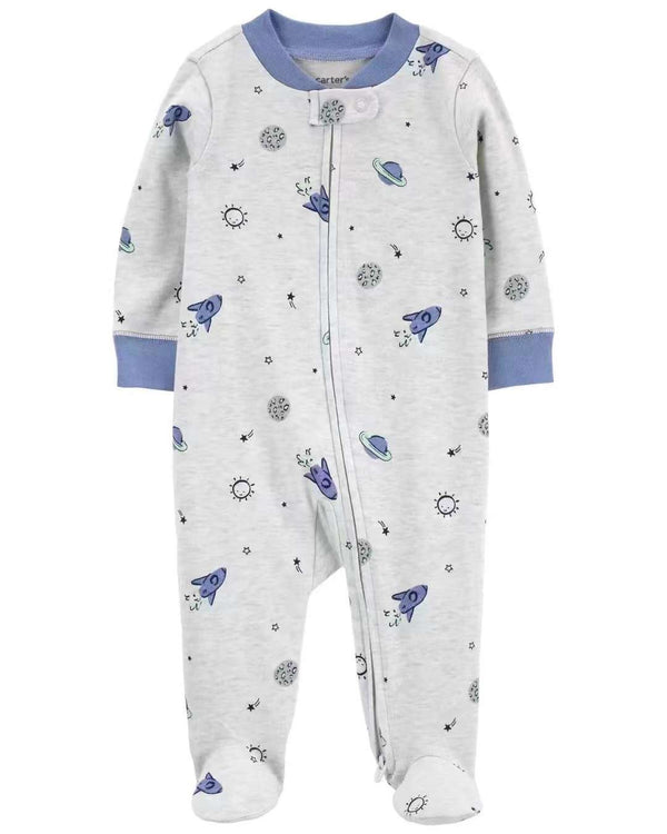 BABY BOY SPACE THEMED  ROMPER