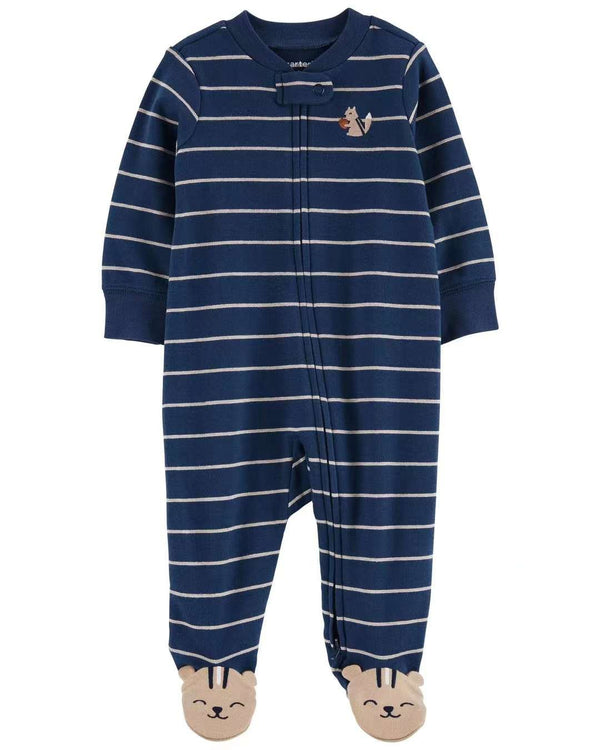 BABY STRIPED SQUIRREL ROMPER