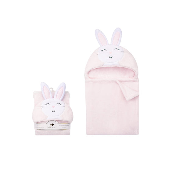 BABY SOFT FLEECE ANIMAL HOODED BLANKET