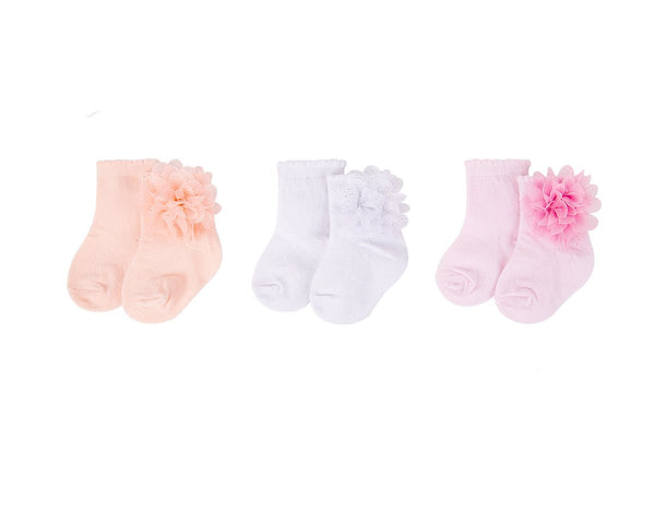 BABY GIRL FANCY SOCKS 3 PAIRS