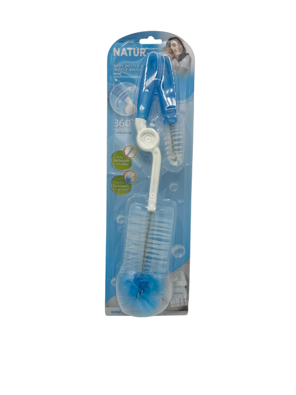 BABY BOTTLE CLEANING BRUSH W NIPPLE CLEANER