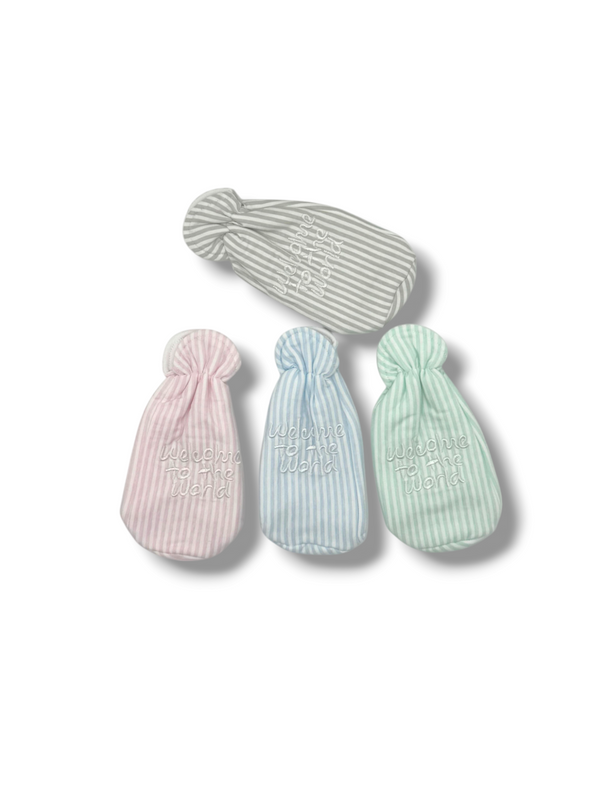 BABY STRIPED EMBROIDED FEEDER COVER