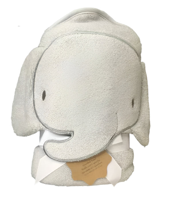 BABY ELEPHANT HOODED BATH TOWEL