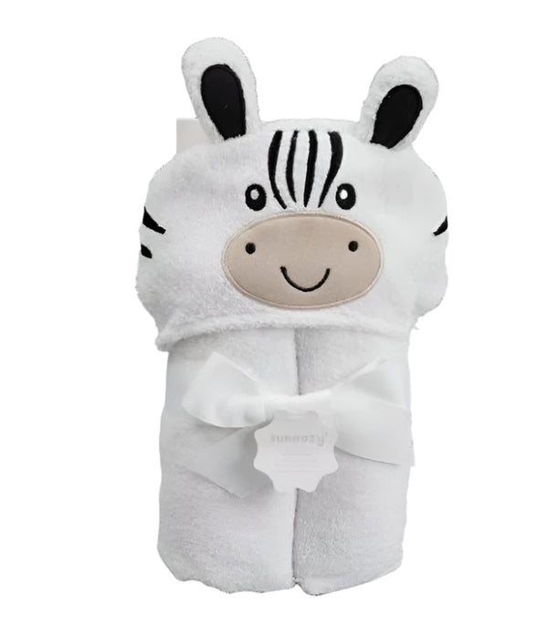 BABY ZEBRA HOODED BATH TOWEL