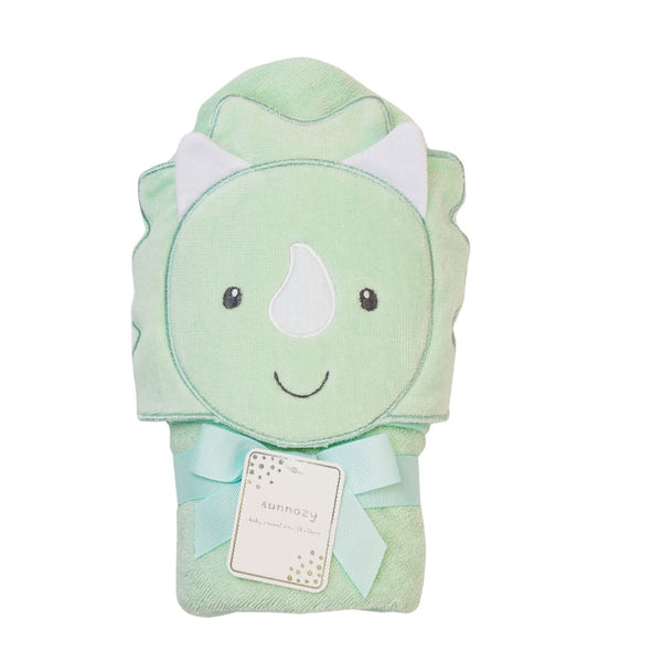 BABY DINO HOODED BATH TOWEL