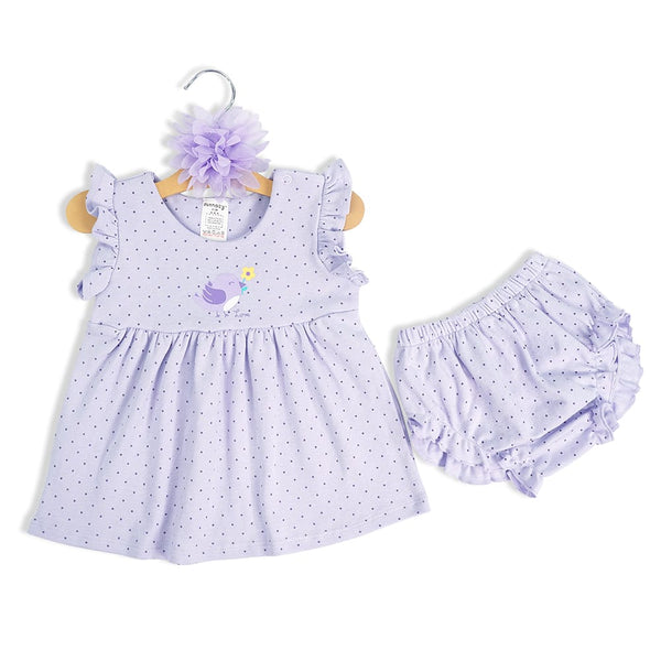 BABY GIRL FLORAL FROCK SET 2 PCS