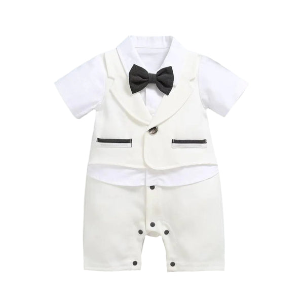 BABY BOY FORMAL ELEGANT SHORT ROMPER