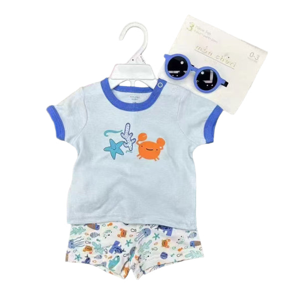 BABY CASUAL 3 PCS SUIT SEA THEMED