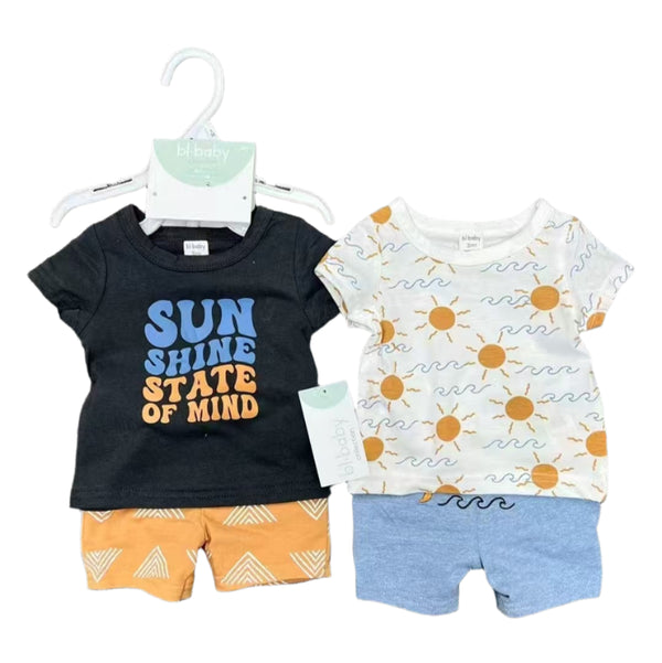 BABY BOY CASUAL SUMMER THEMED 4 PCS SUIT